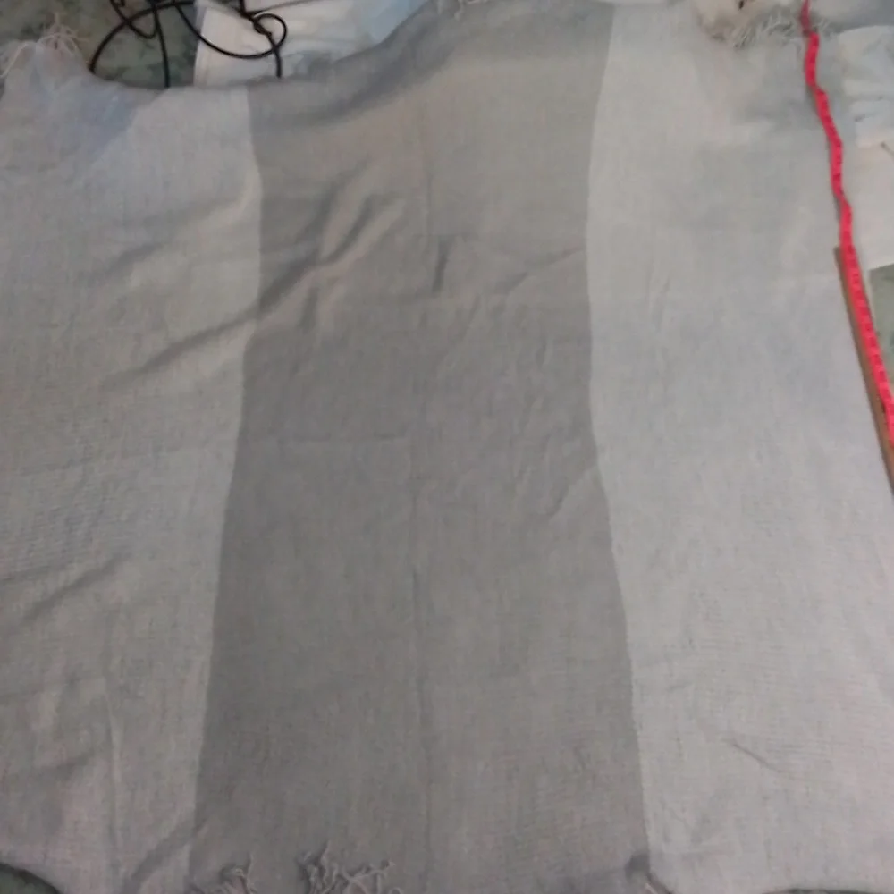 Williams Sonoma woven fringed throw blanket